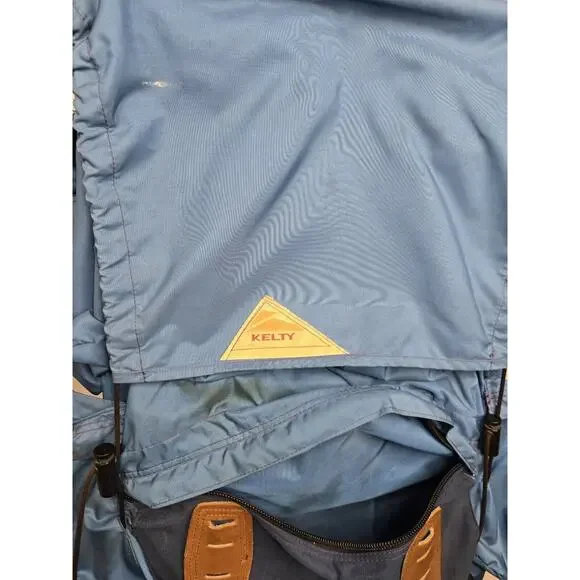 Vintage Kelty External Aluminum Frame Pack Backpack Camping Hiking Blue EUC